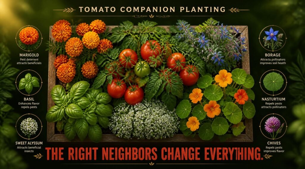 Best Companion Plants for Tomatoes: What to Grow Alongside Your Tomatoes (and What to Avoid)