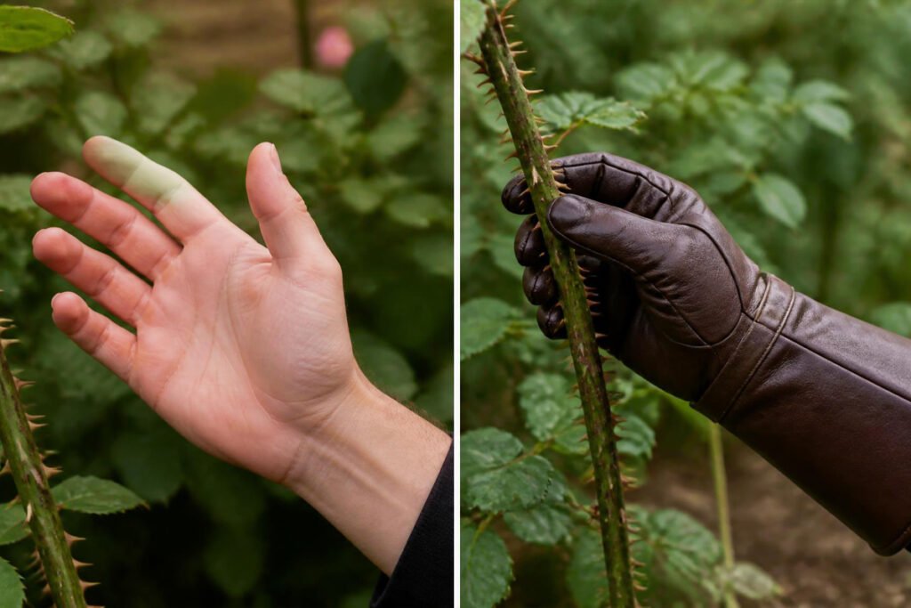 bare hands versus gloved hands gardening comparison